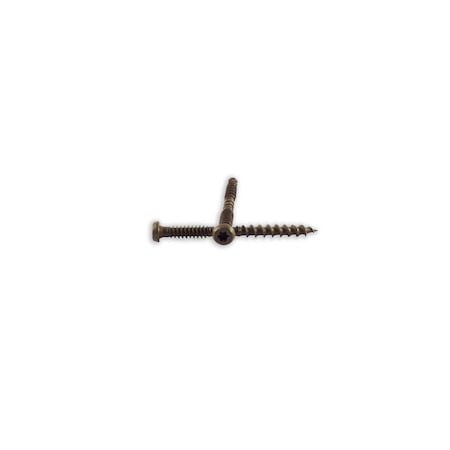 Woodpro No. 10 x 2-1/2in. Brown Composite Deck Screws, T20, 5LB NET WT. Approx 435 pieces CD10X212B-5